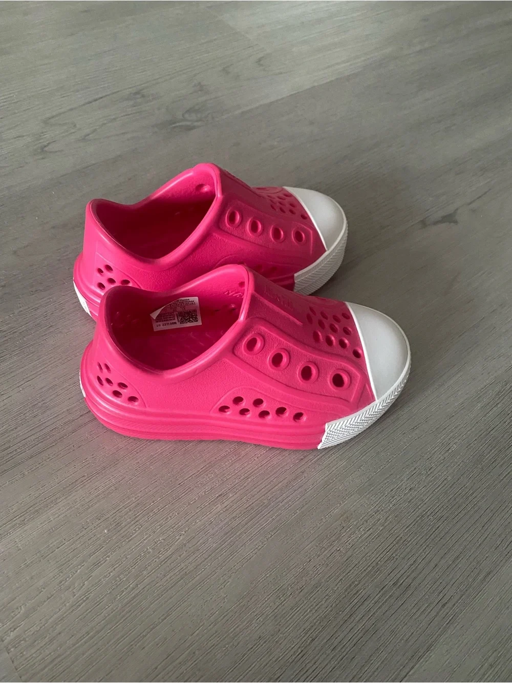 Converse Kids Hot Pink Slip-On Water Shoes with White Toe Caps